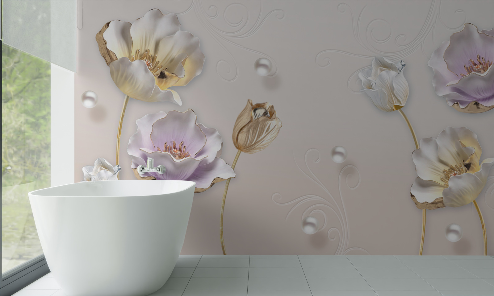 Fototapeta cienkie pąki na miękkim grzbiecie