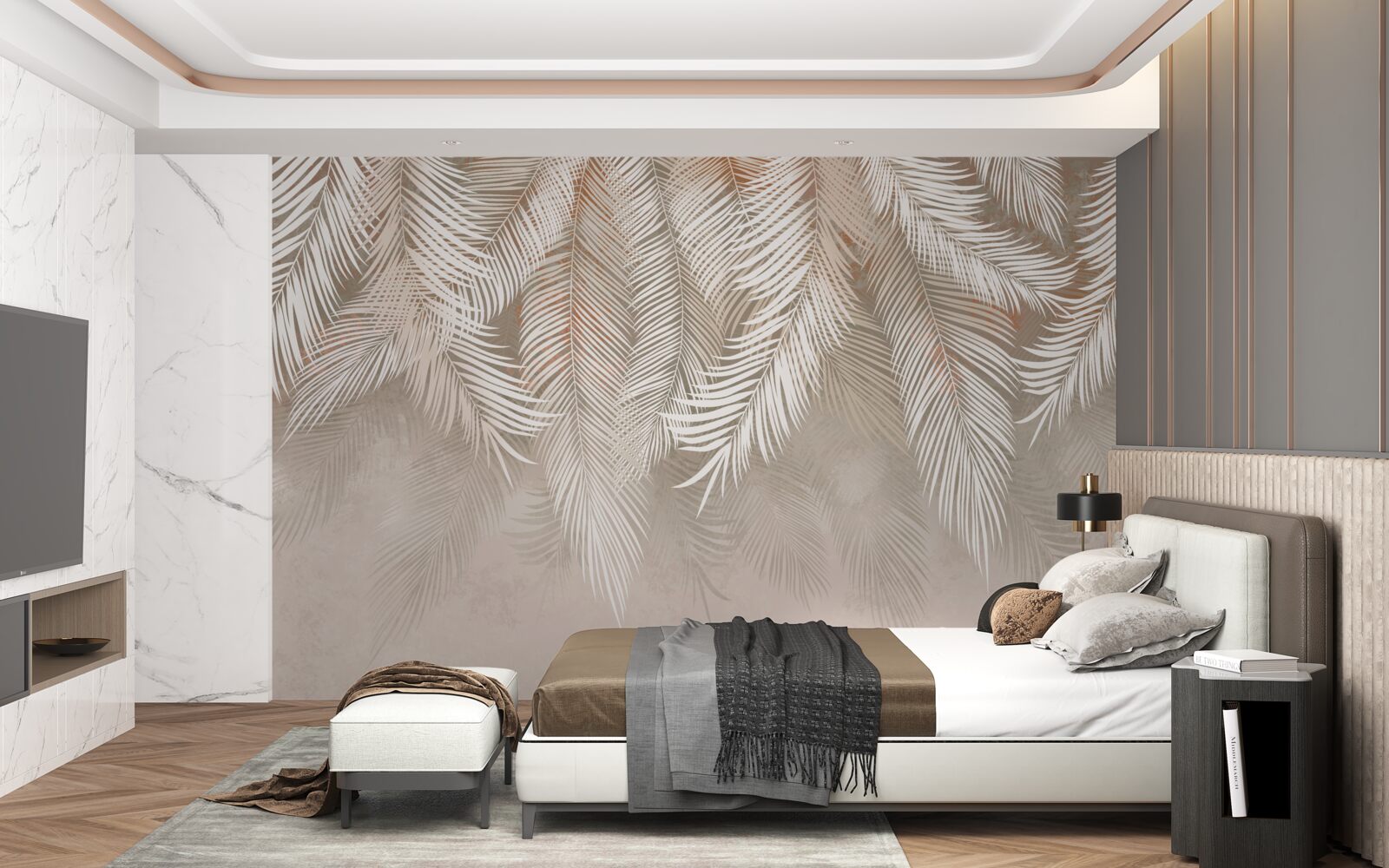 Fototapeta liście palmowe z tropików