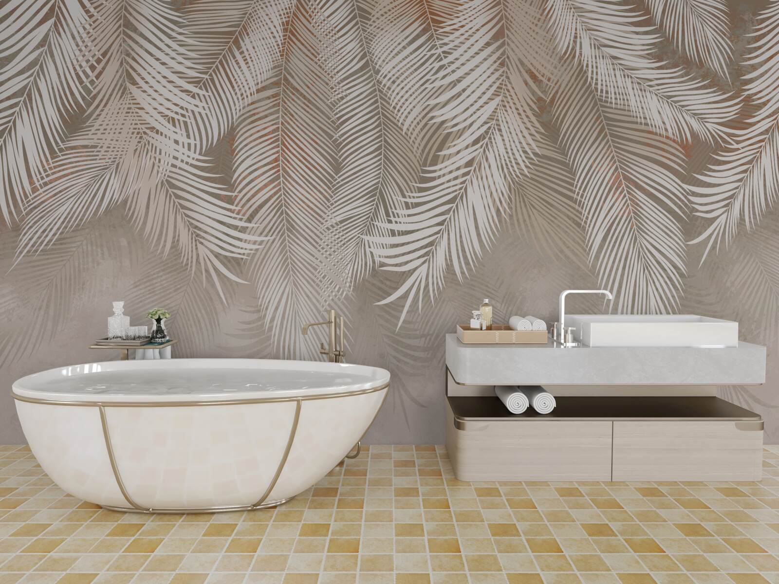 Fototapeta liście palmowe z tropików