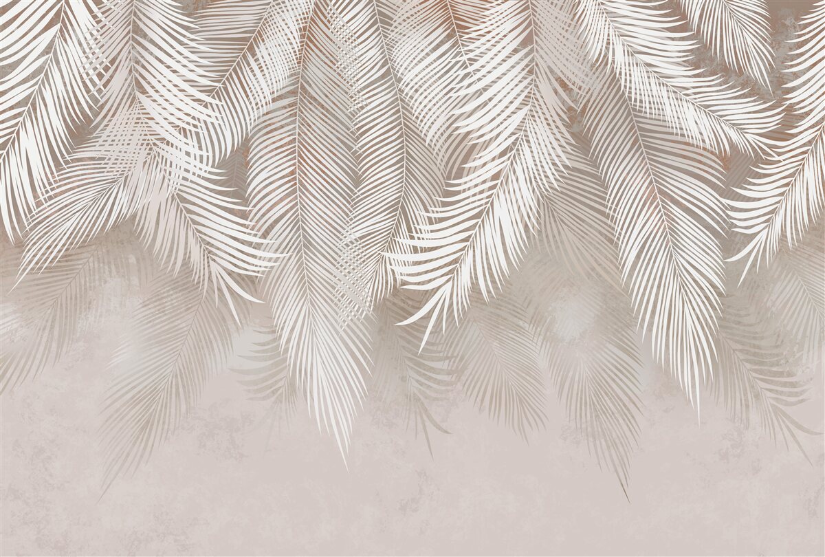 Fototapeta liście są białawe, jak pióra