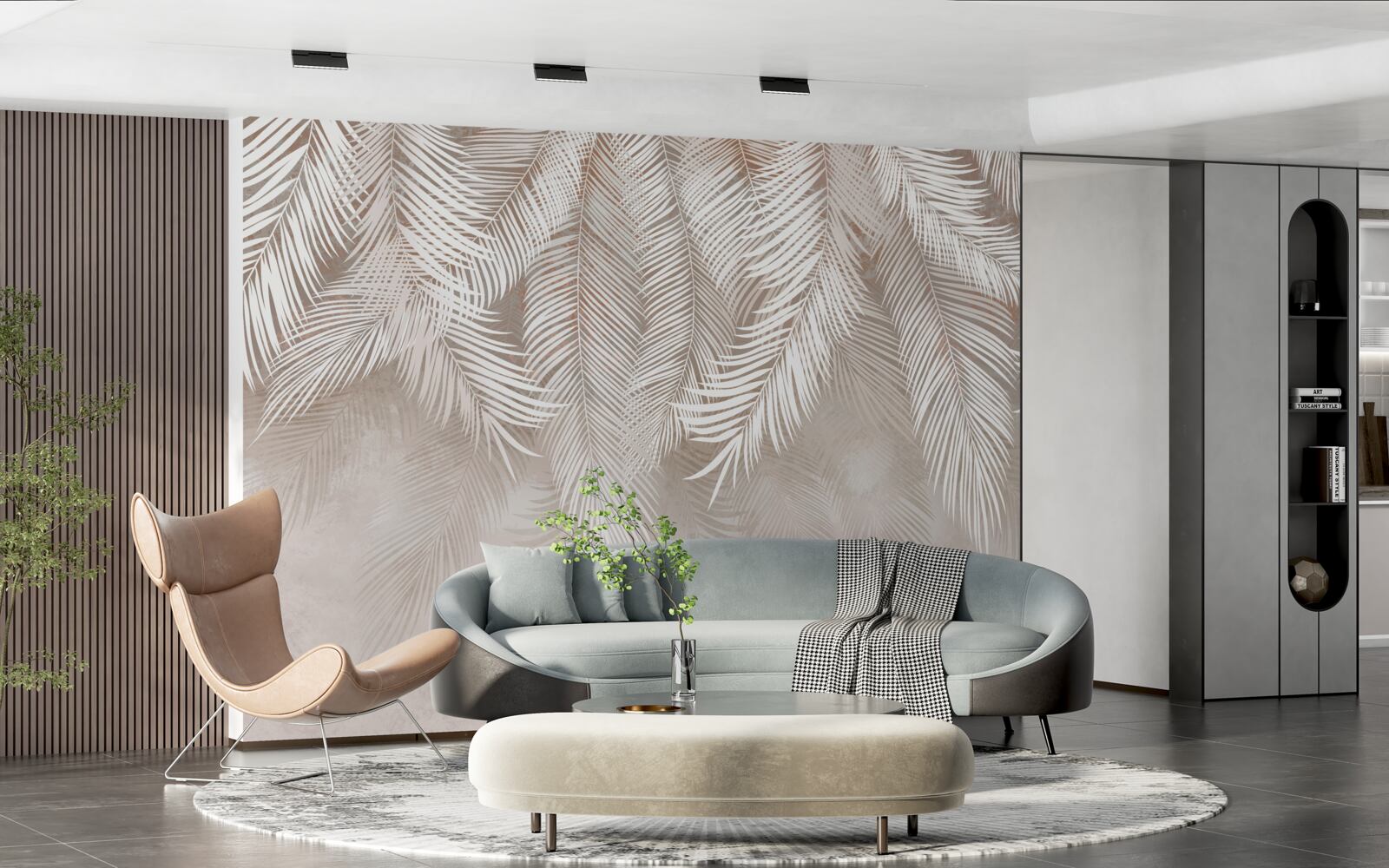 Fototapeta liście są białawe, jak pióra