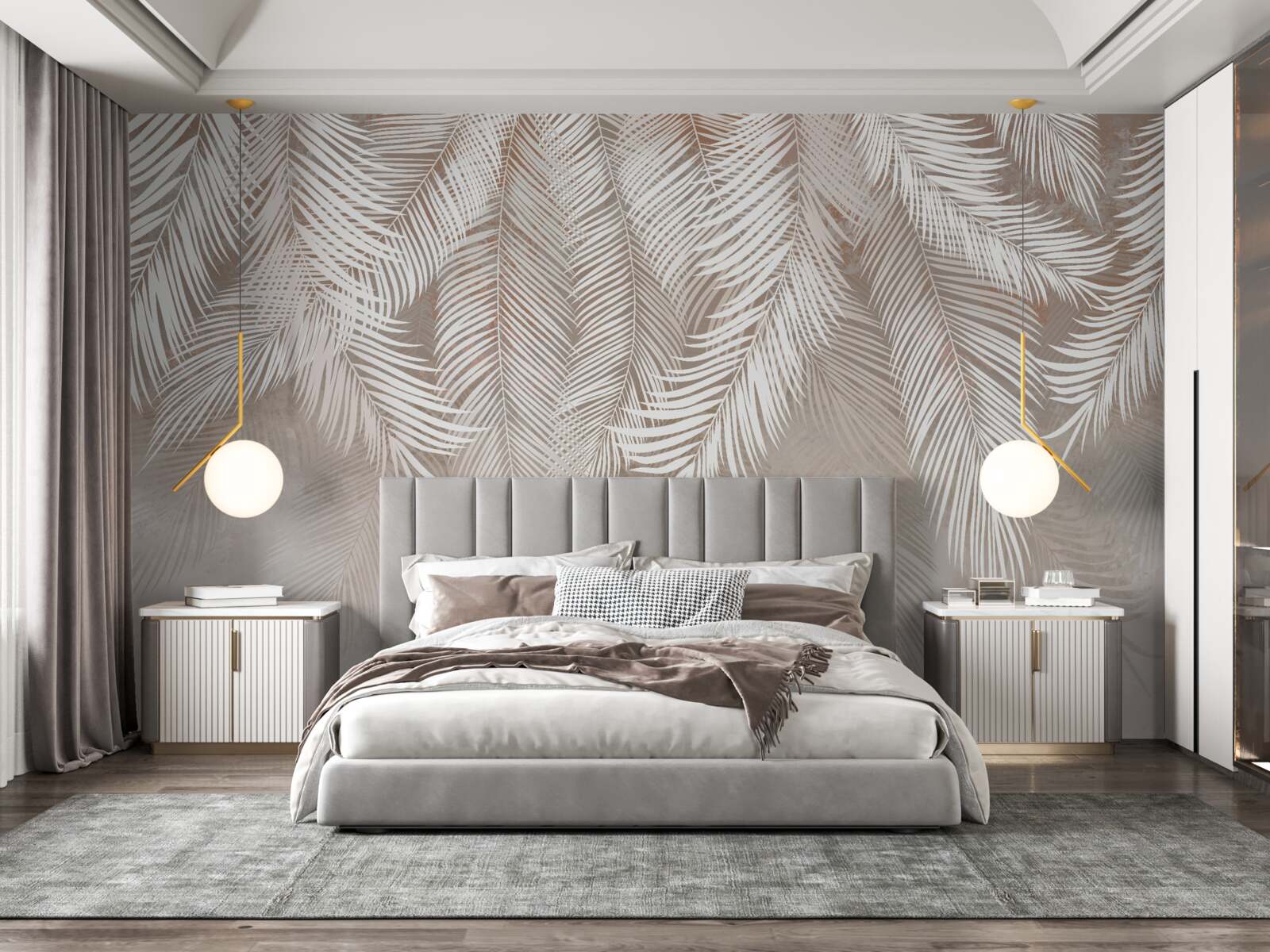 Fototapeta liście są białawe, jak pióra