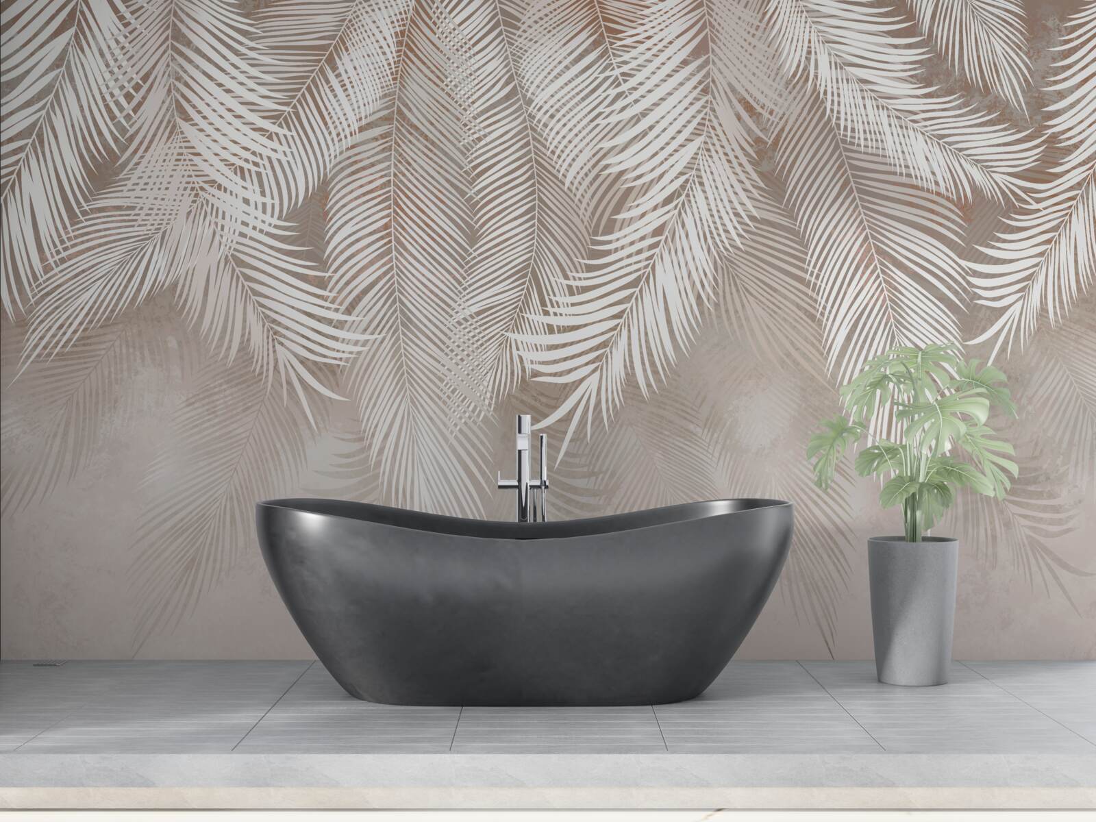 Fototapeta liście są białawe, jak pióra