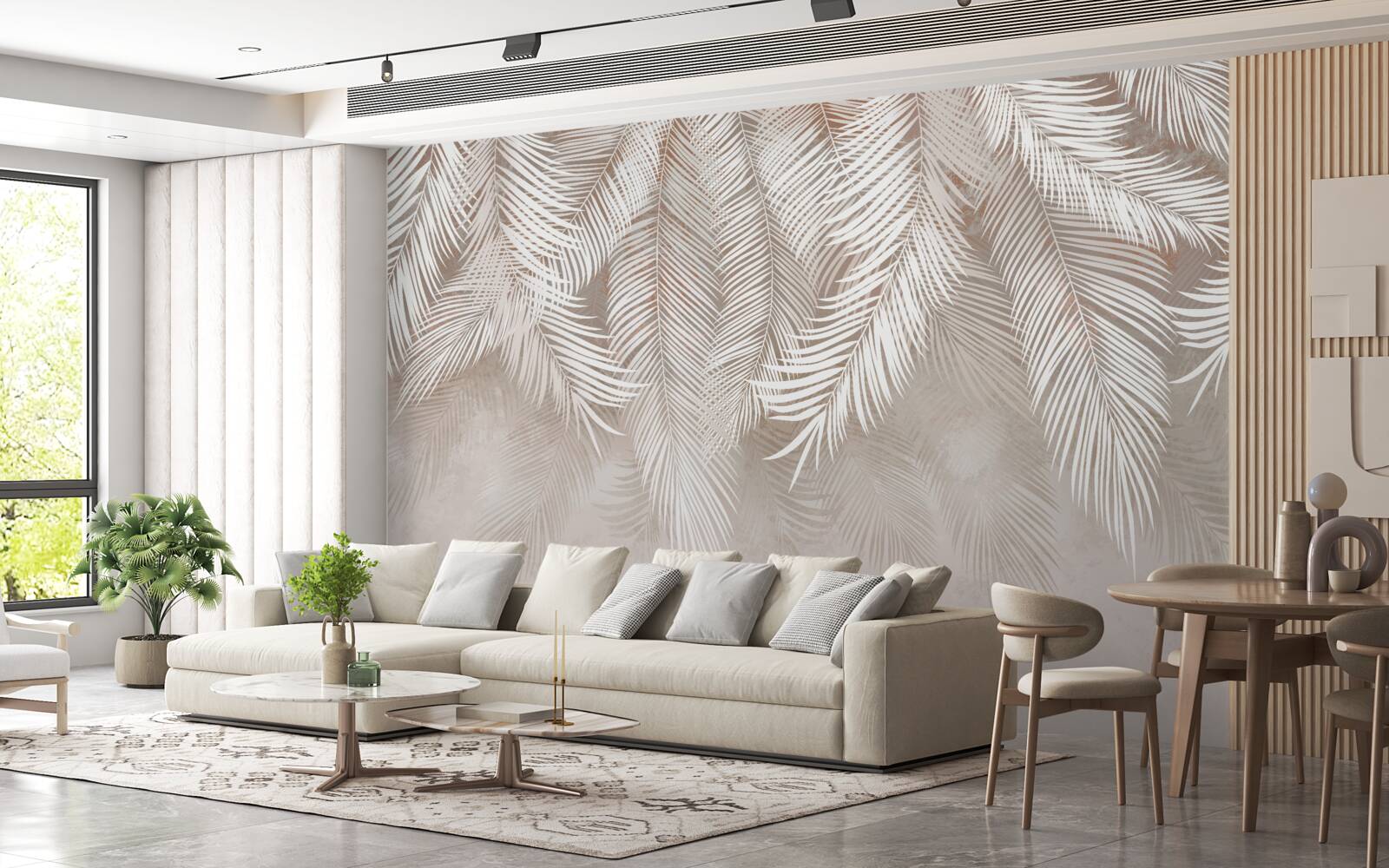 Fototapeta liście są białawe, jak pióra