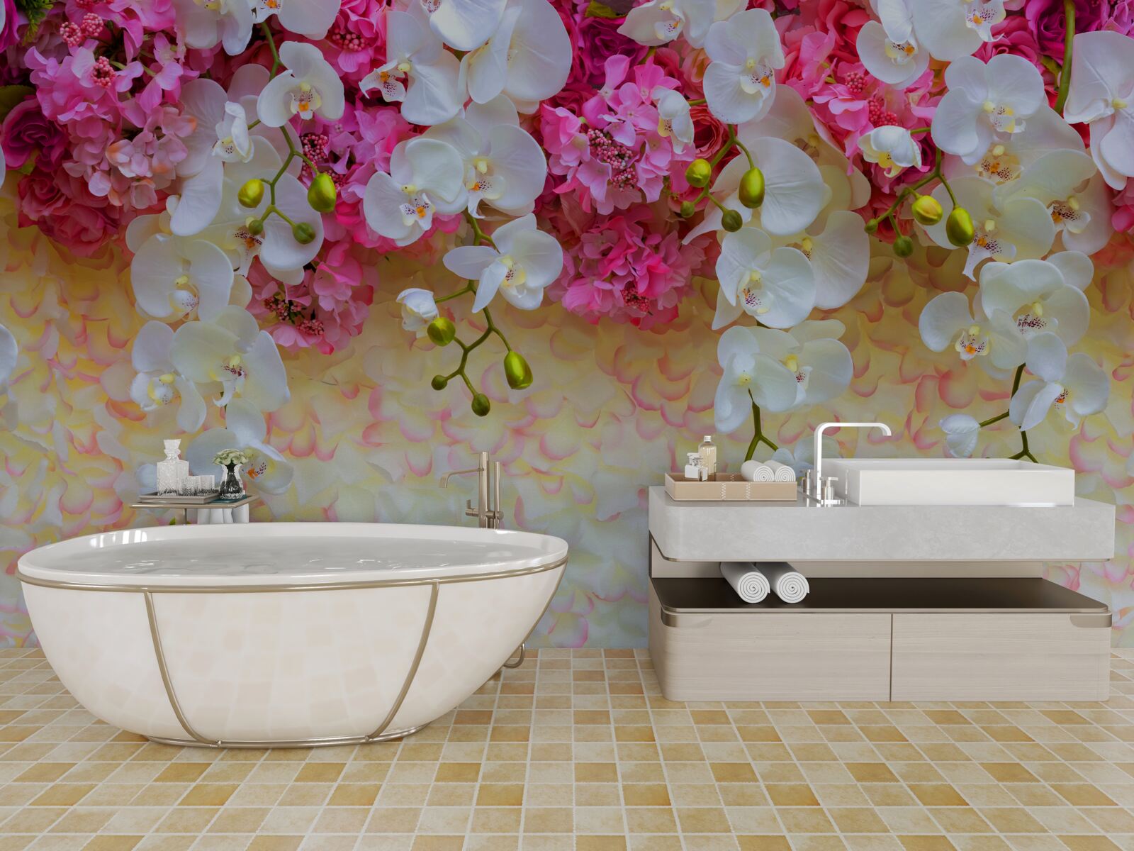 Fototapeta storczyki, których kwiaty opadają