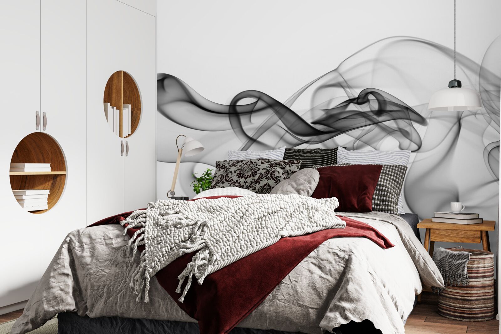 Fototapeta ciemna chmura na jasnym tle