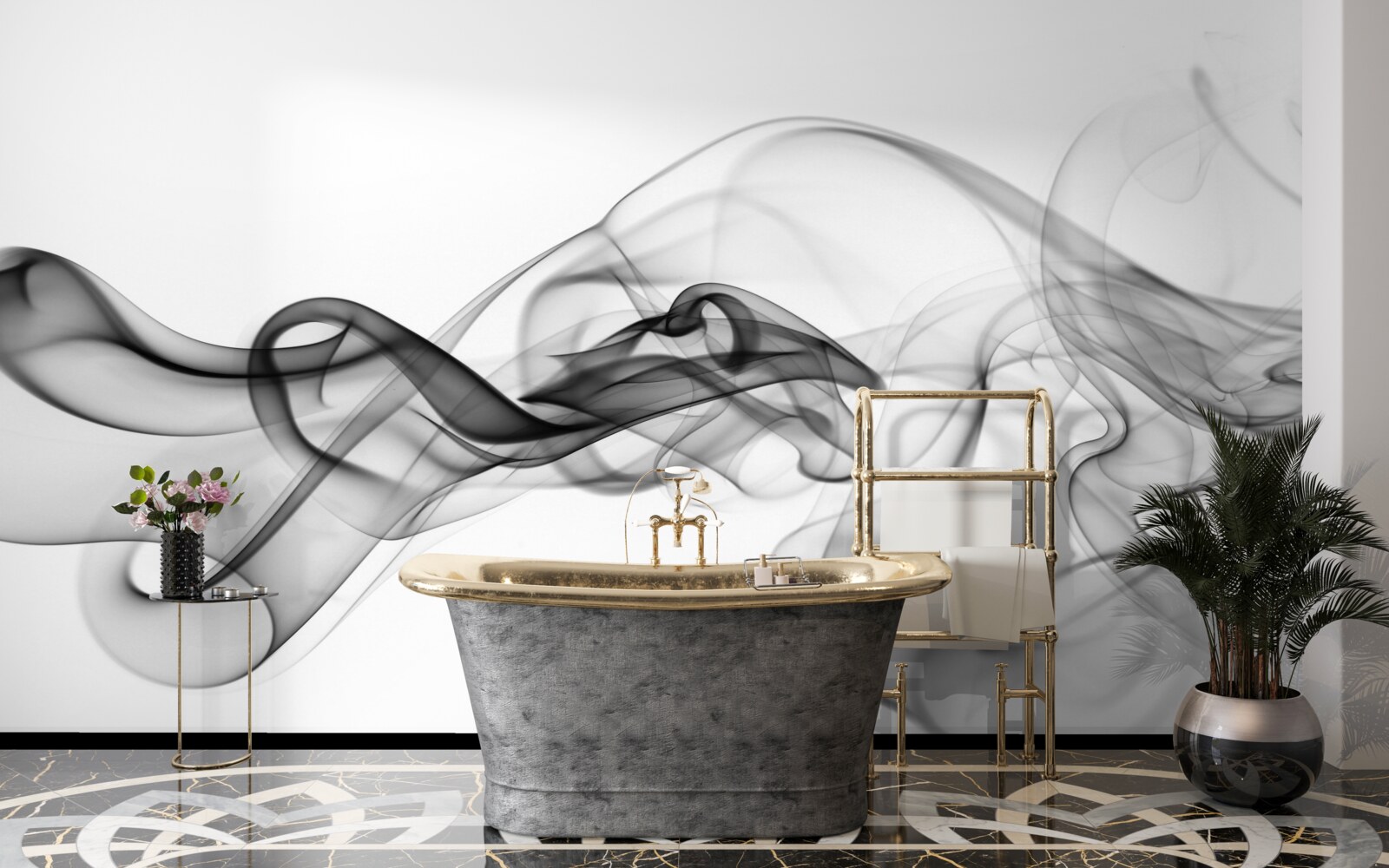 Fototapeta ciemna chmura na jasnym tle