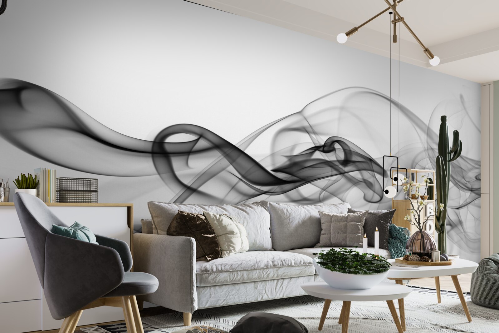 Fototapeta ciemna chmura na jasnym tle