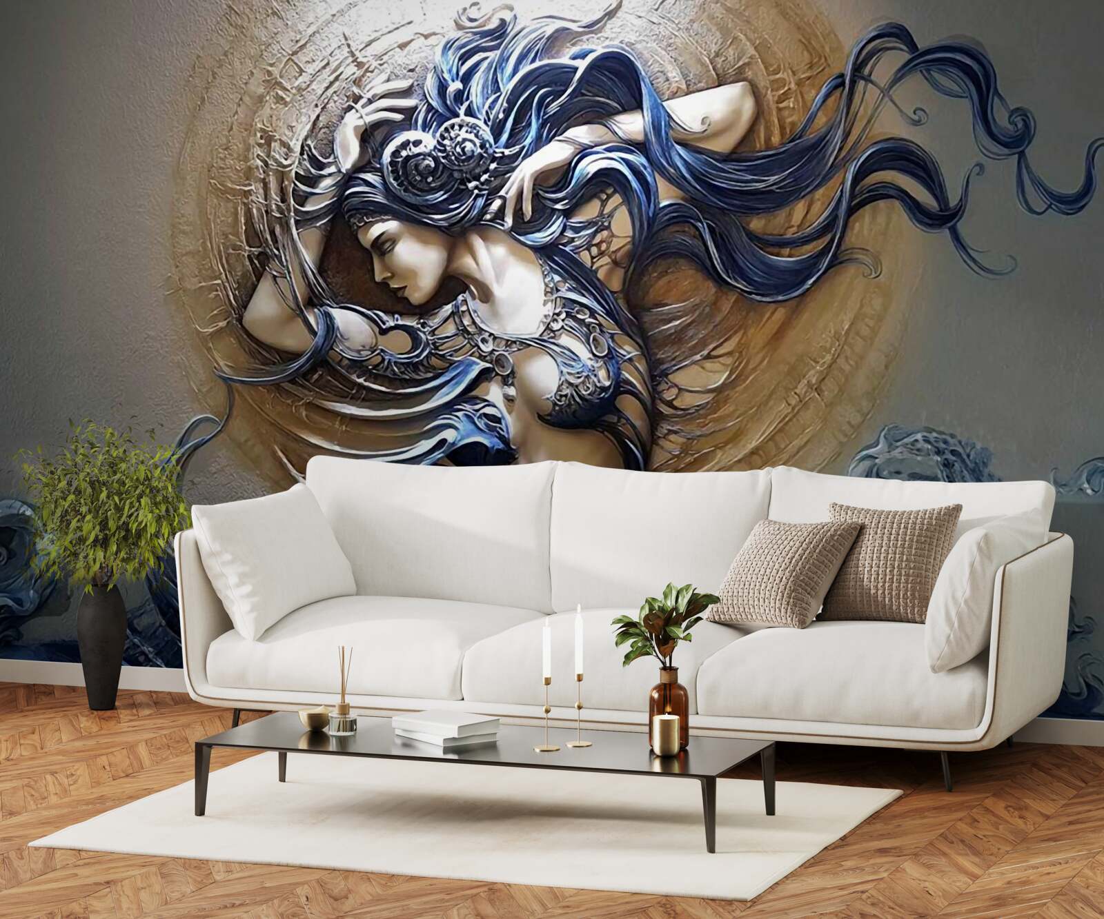 Fototapeta wizerunek dziewczynki w jasnych kolorach ze słońcem w tle