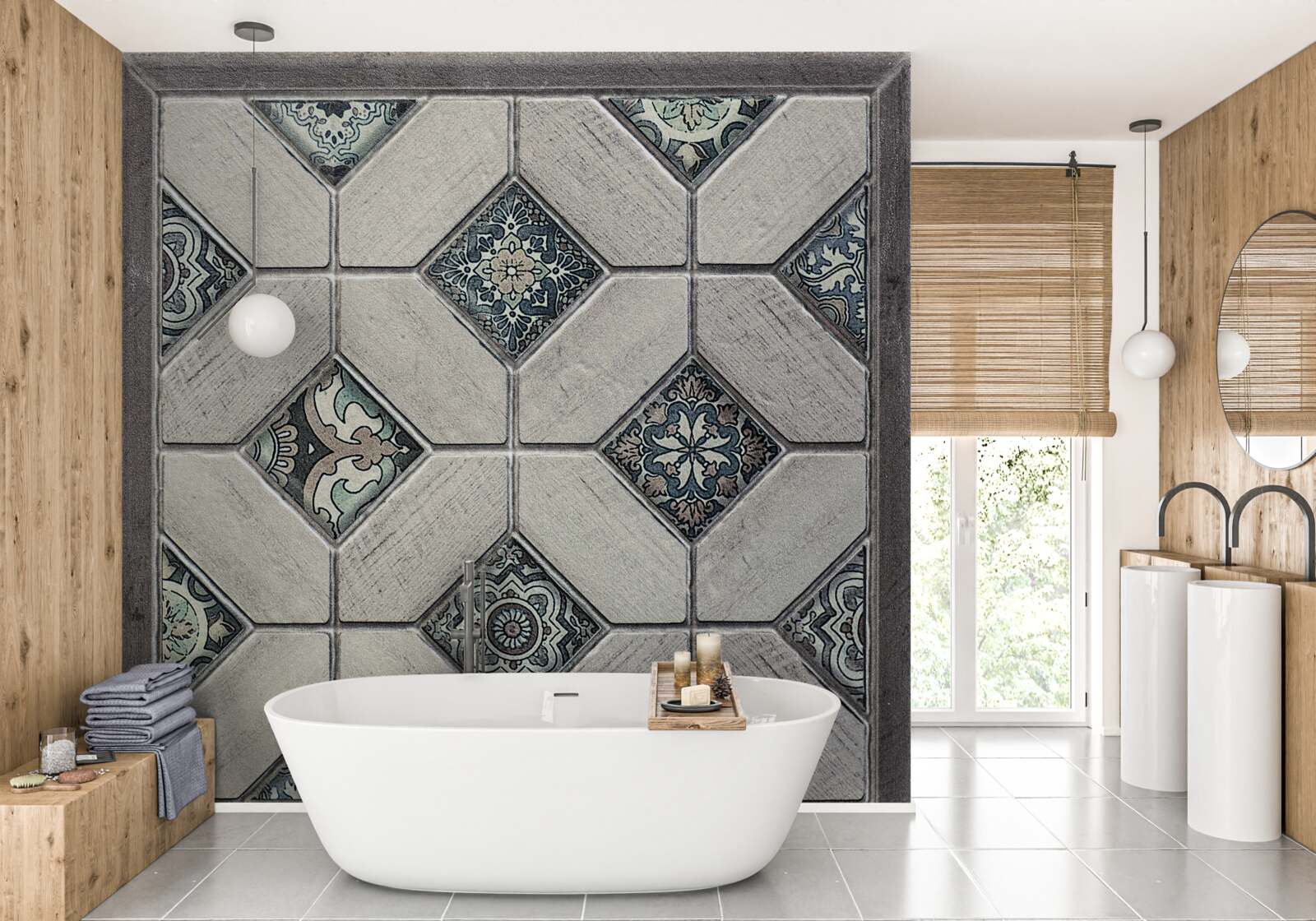 Fototapeta kształty, które łączą się w abstrakcji