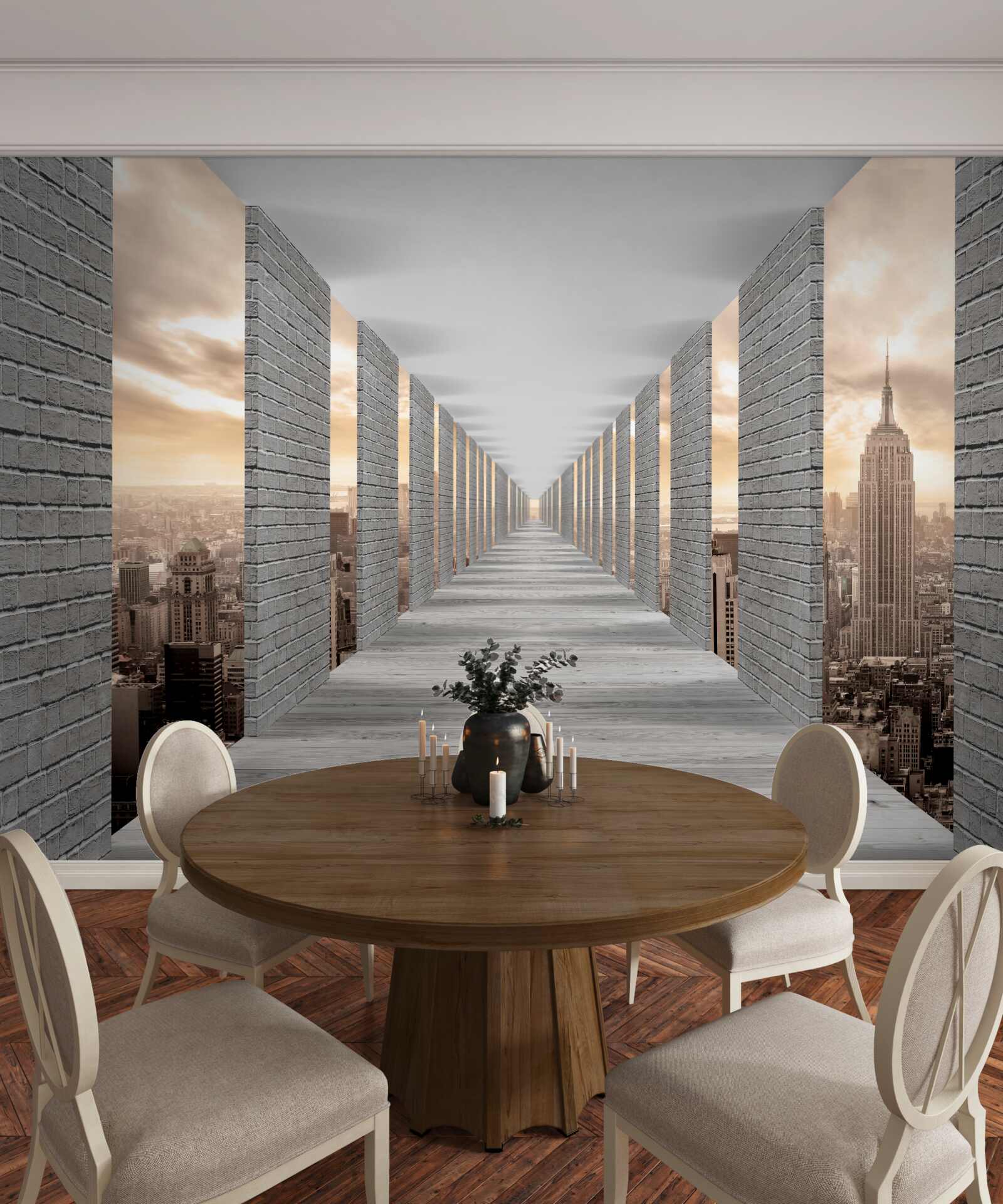 Fototapeta trójwymiarowy tunel znikający w oddali