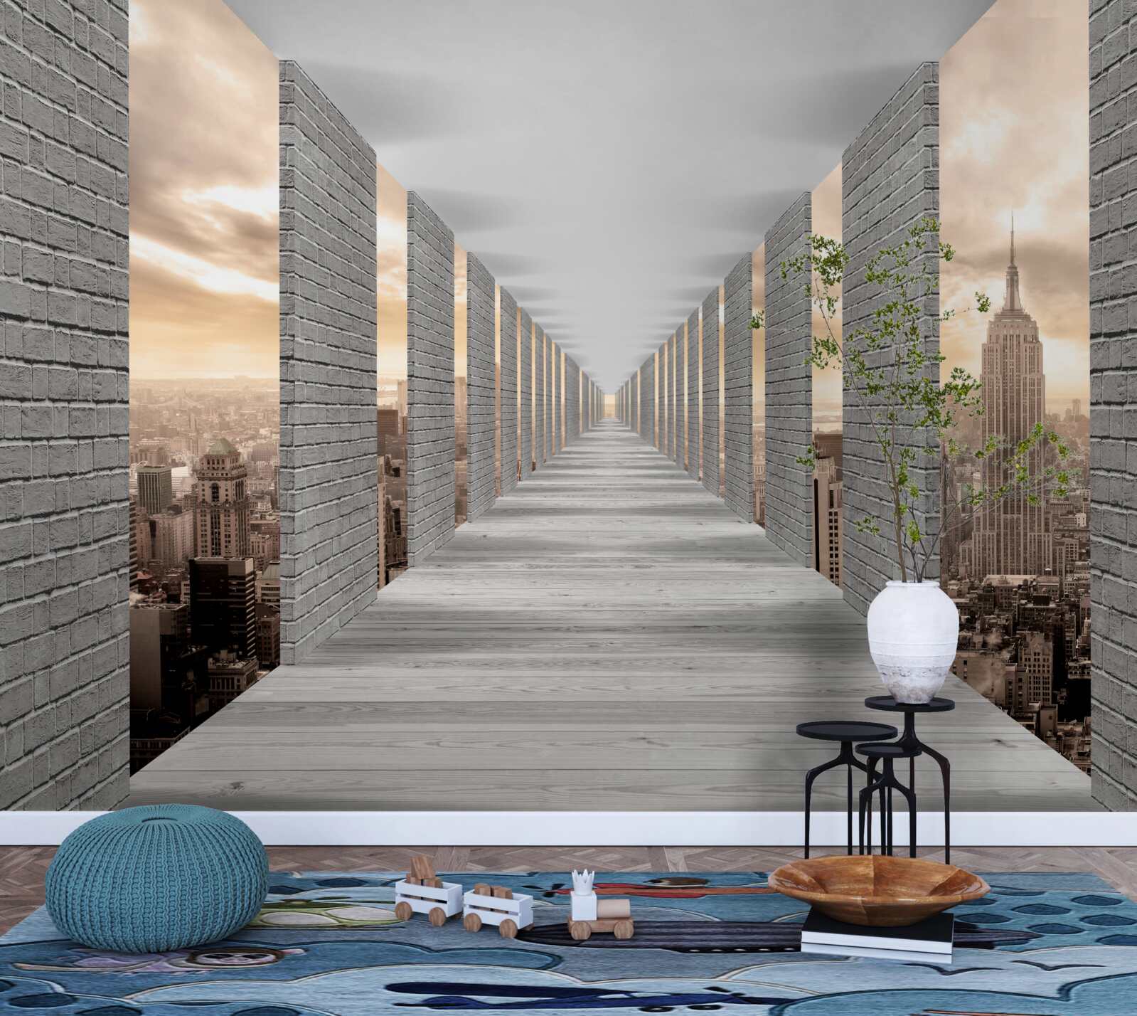 Fototapeta trójwymiarowy tunel znikający w oddali