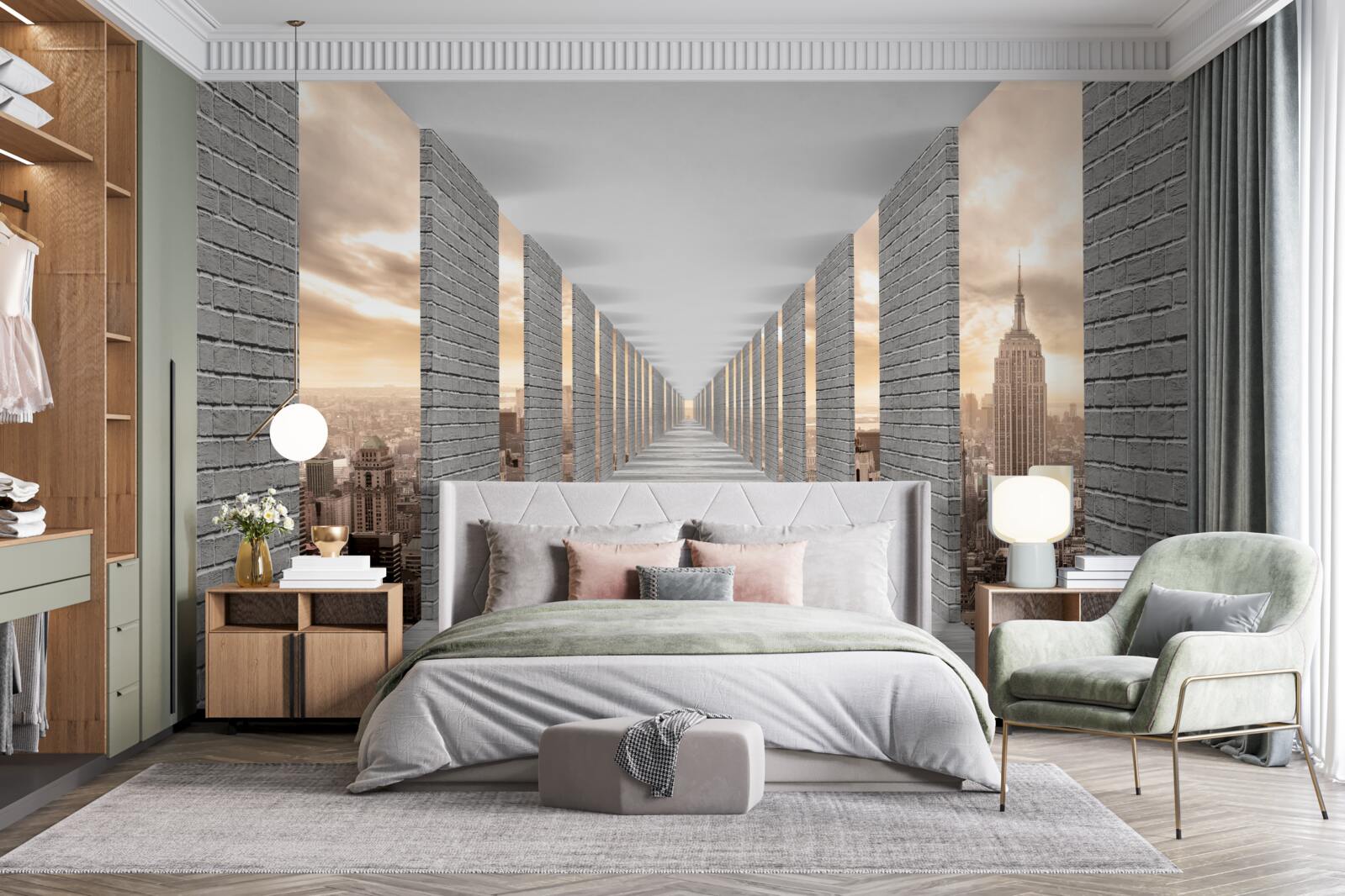 Fototapeta trójwymiarowy tunel znikający w oddali