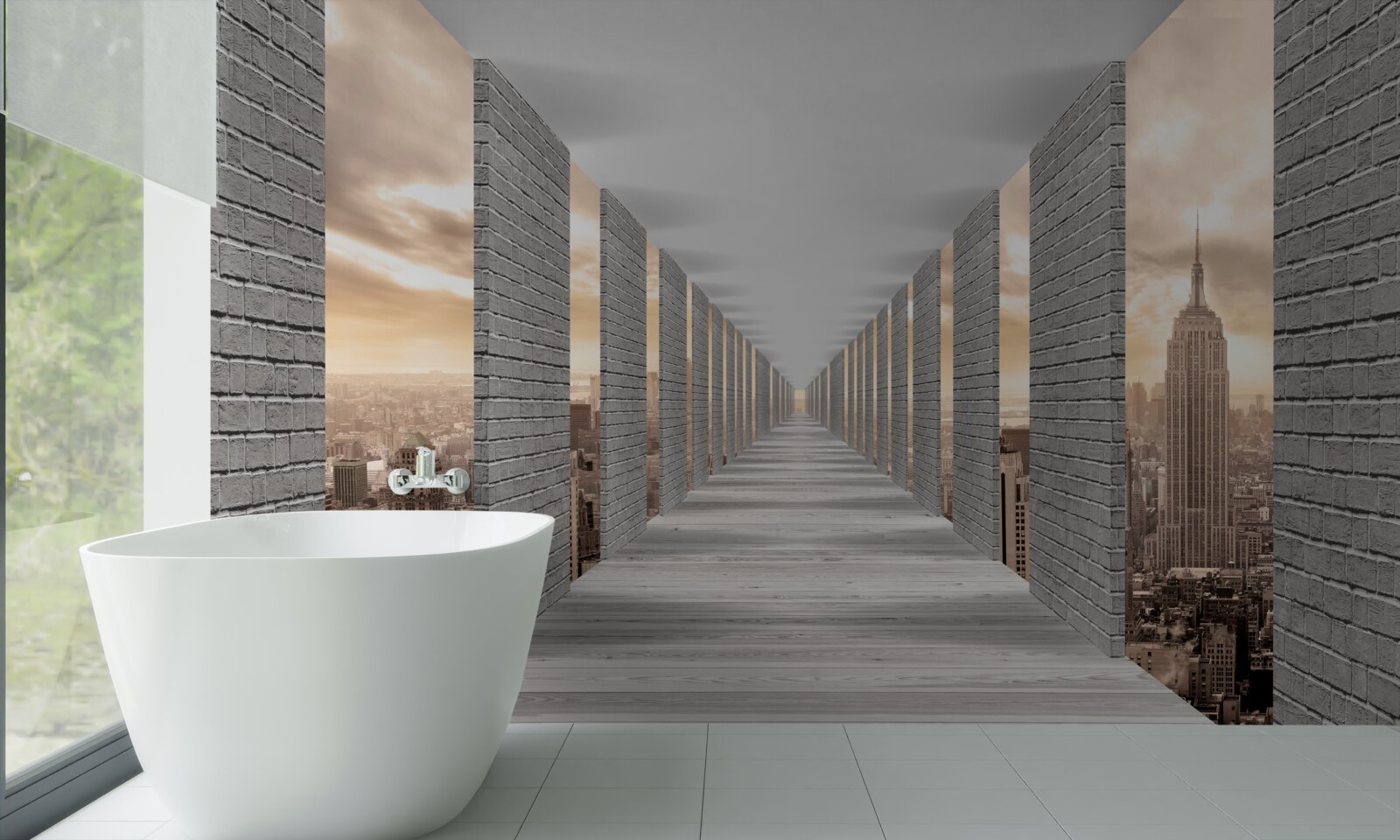 Fototapeta trójwymiarowy tunel znikający w oddali