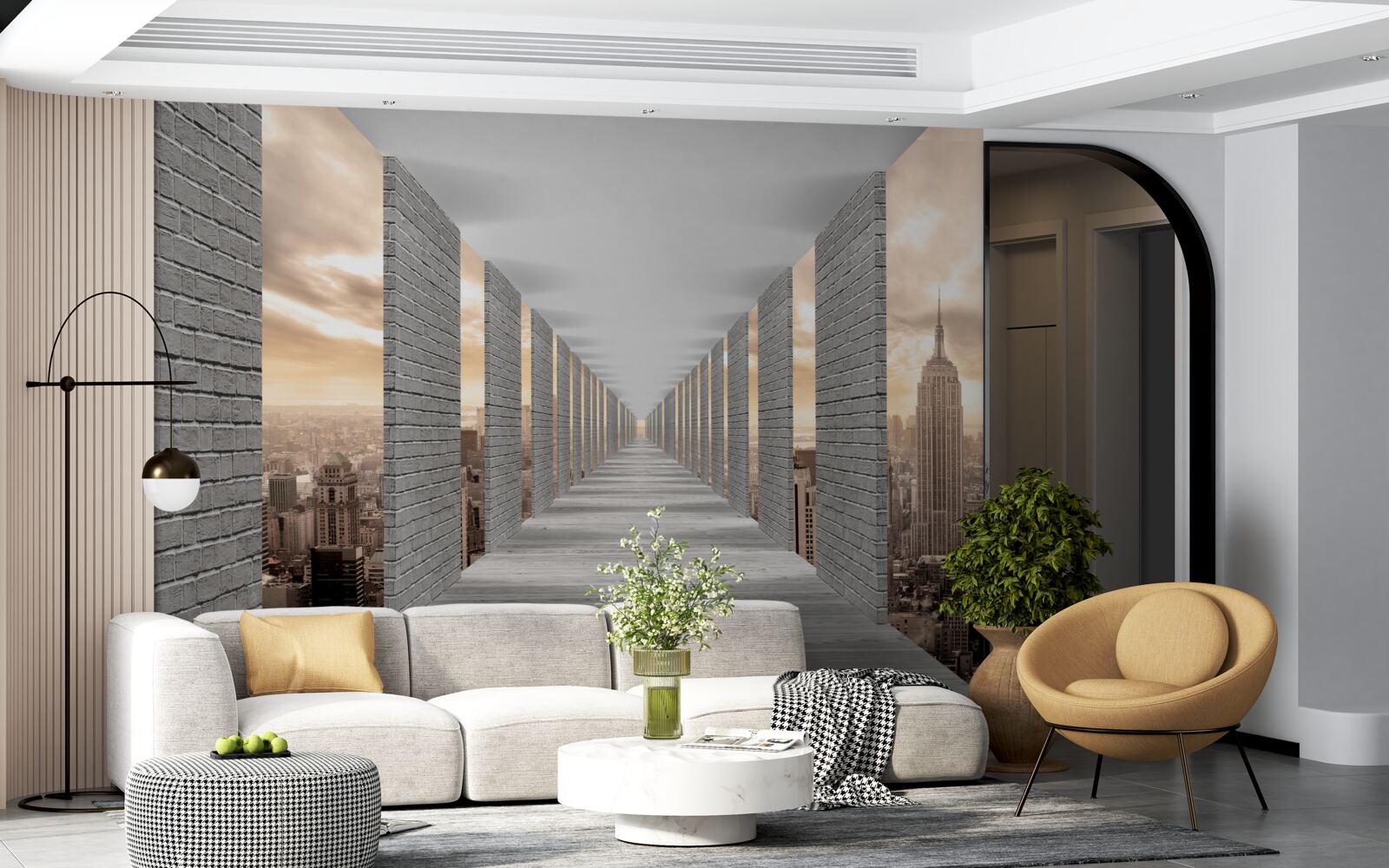 Fototapeta trójwymiarowy tunel znikający w oddali