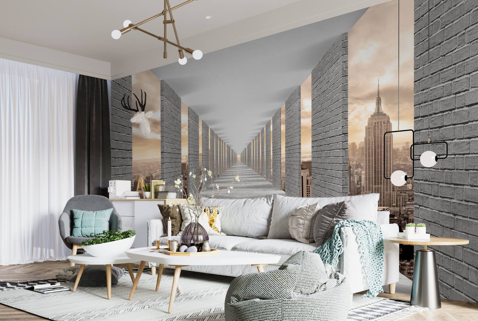 Fototapeta trójwymiarowy tunel znikający w oddali