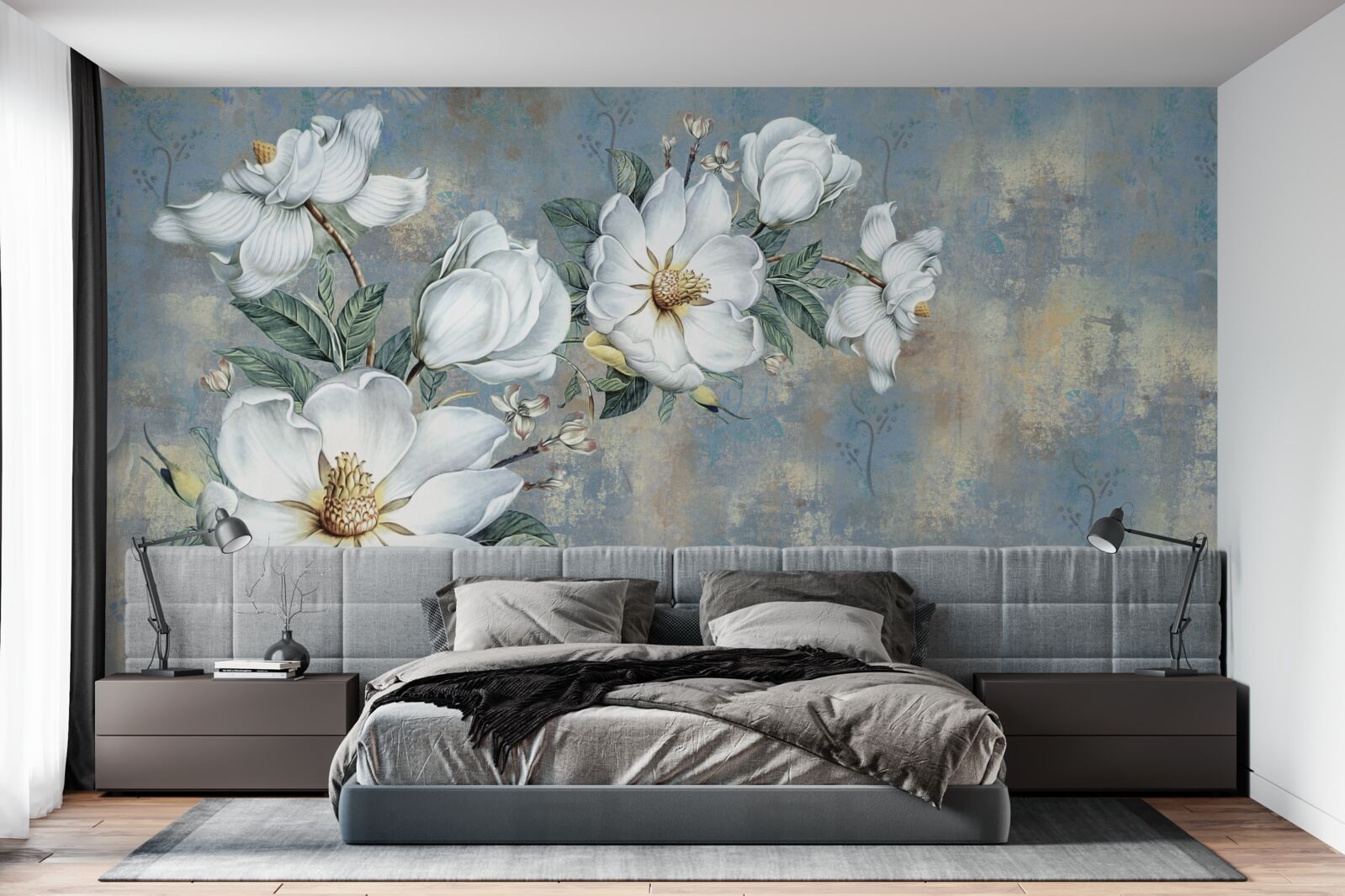 Fototapeta pąki białej lilii spoczywają na powierzchni wody