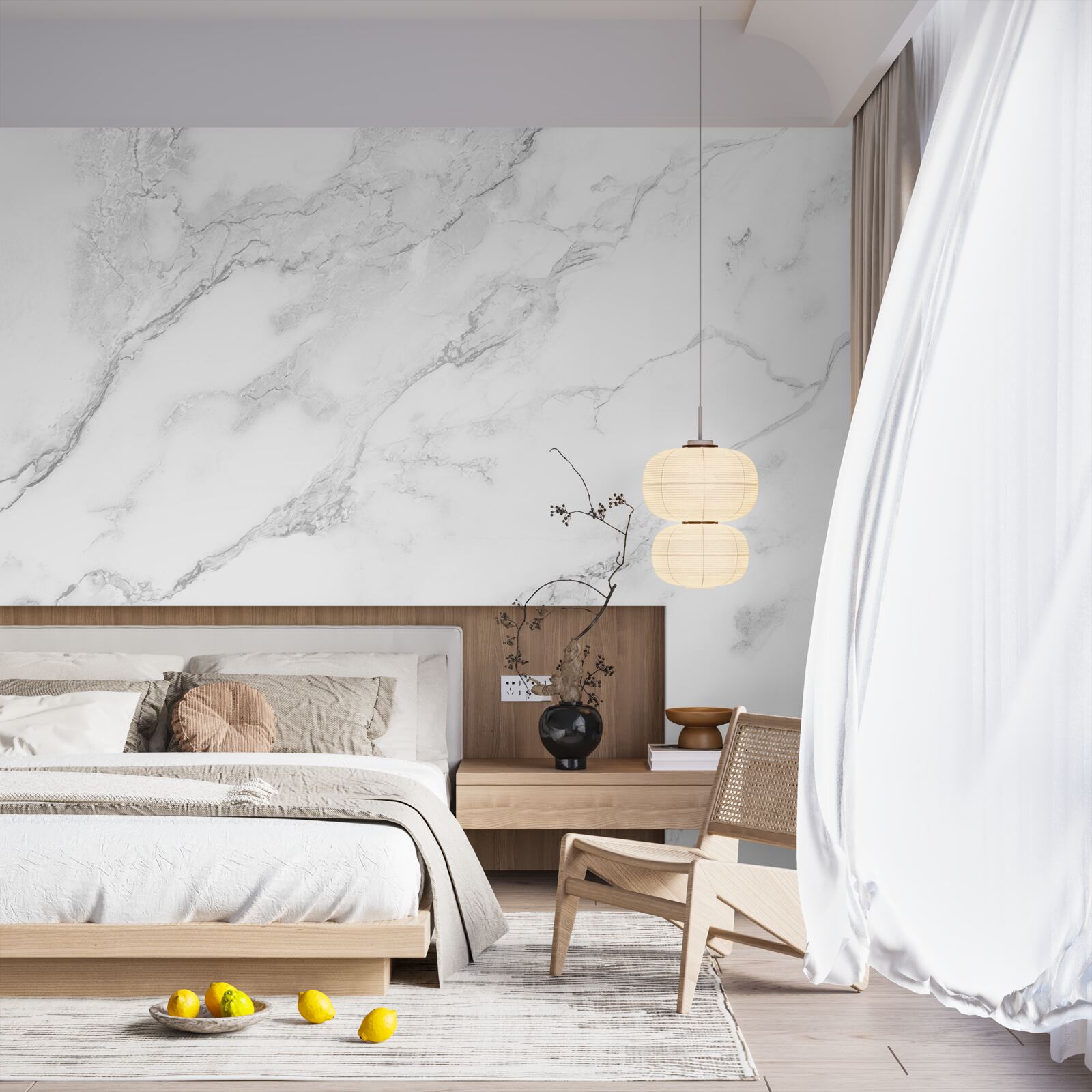 Fototapeta biały marmur z wzorami