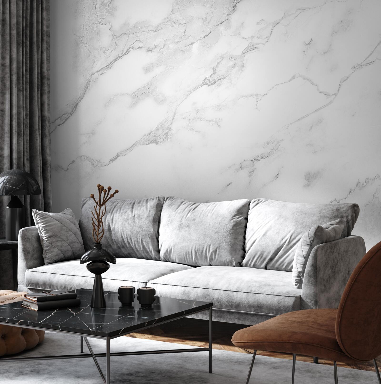 Fototapeta biały marmur z wzorami