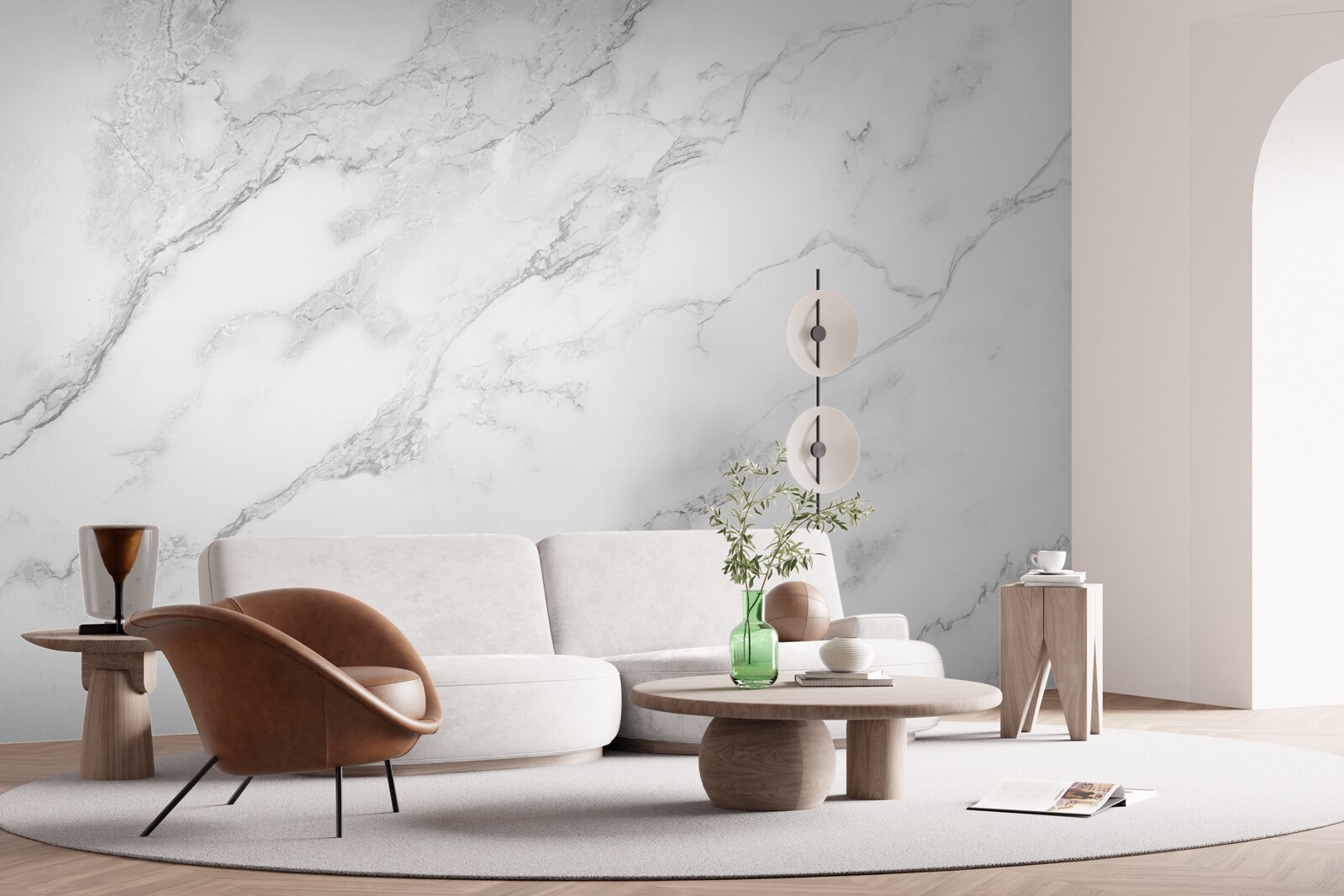 Fototapeta biały marmur z wzorami