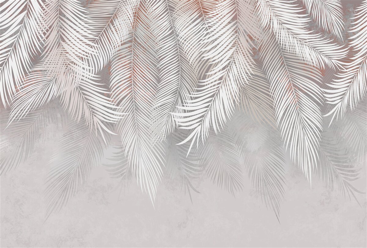 Fototapeta jasnobrązowy kolor gałęzi palmowych