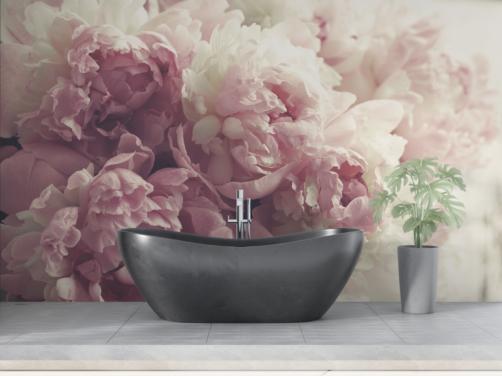 Fototapeta duże różowe piwonie
