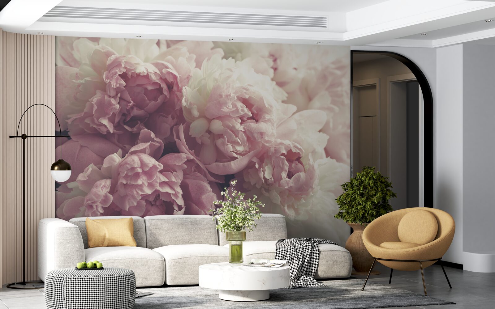 Fototapeta duże różowe piwonie