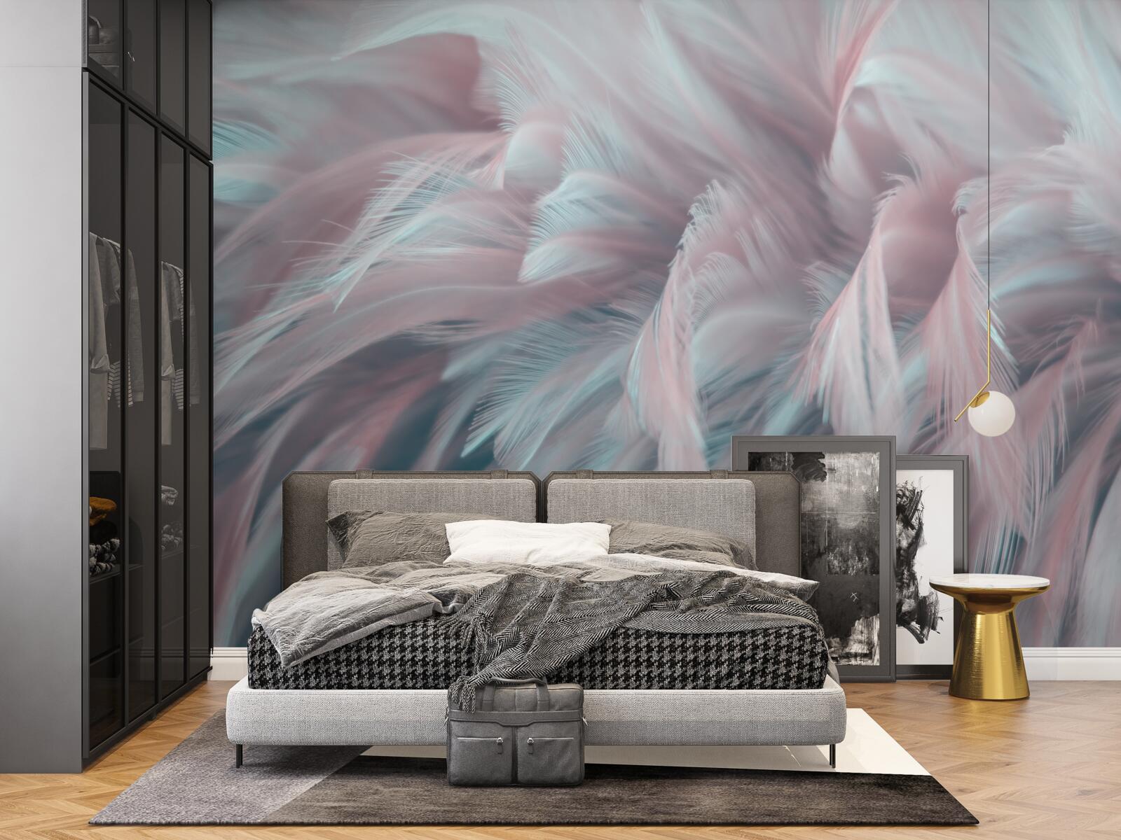 Fototapeta miękkie różowawe pióra