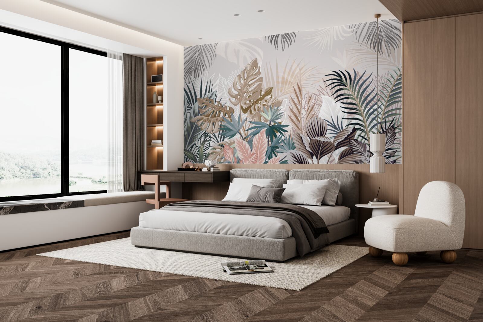 Fototapeta roślinność o różnych kształtach i odcieniach