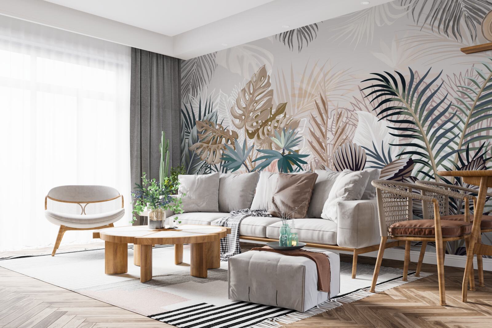 Fototapeta roślinność o różnych kształtach i odcieniach