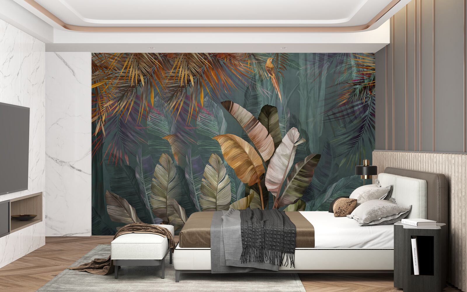 Fototapeta gigantyczne liście tropików