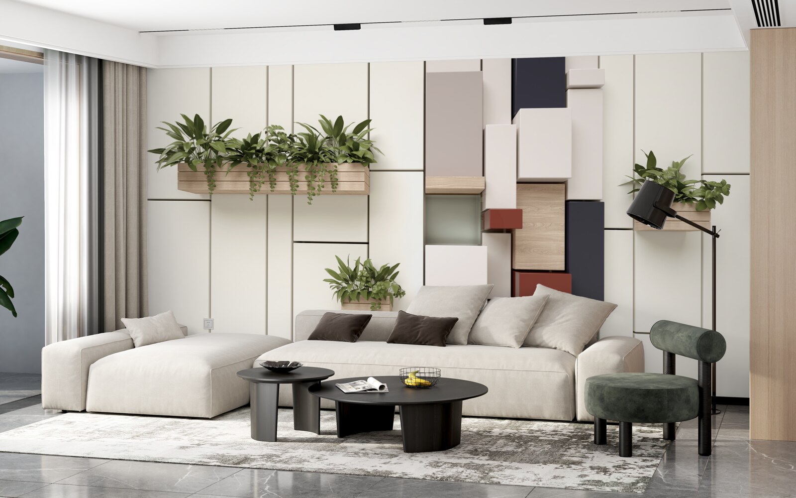 Fototapeta zielone rośliny w doniczkach