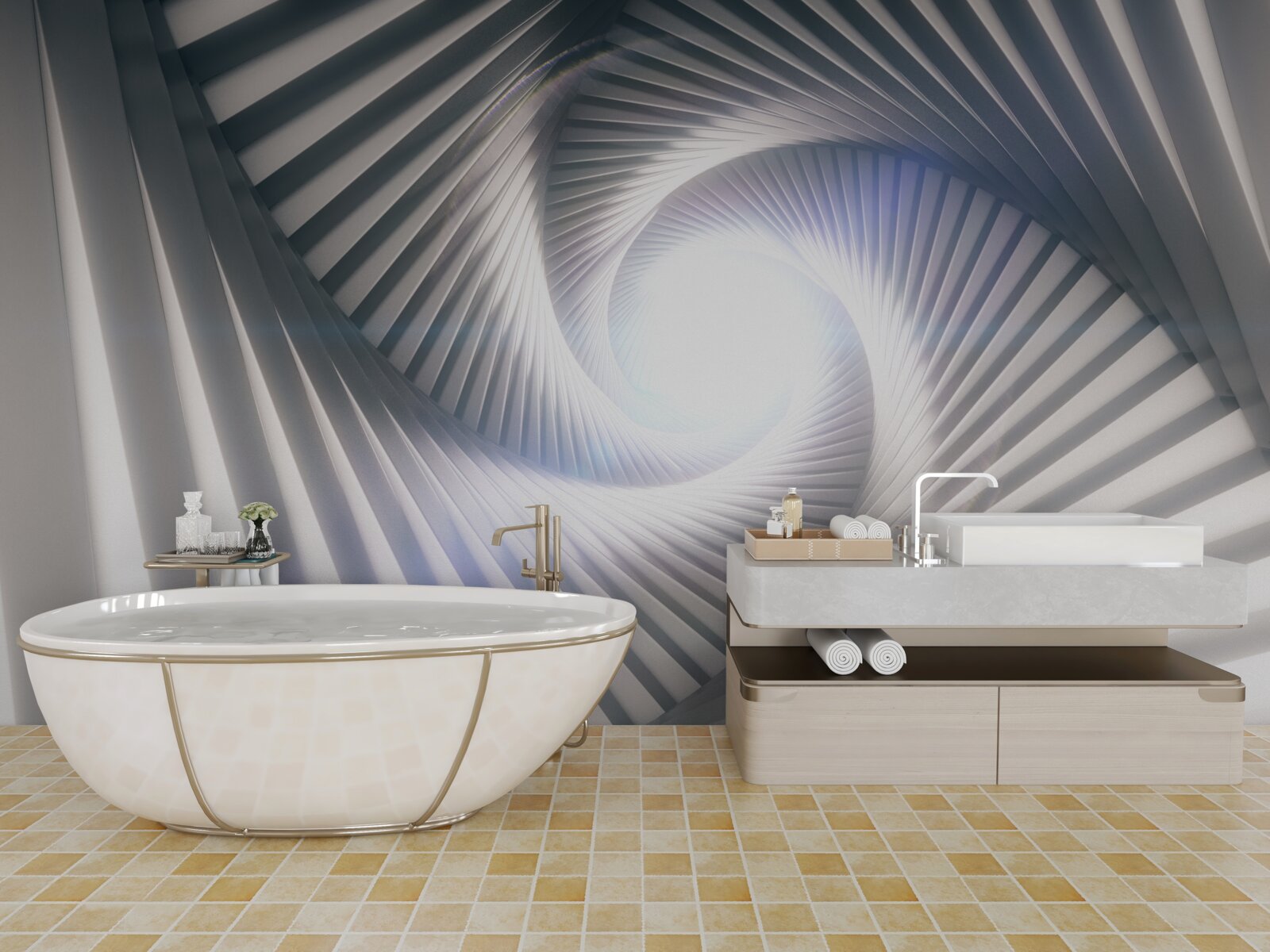 Fototapeta lejek, który stale rośnie, ma kolor szary