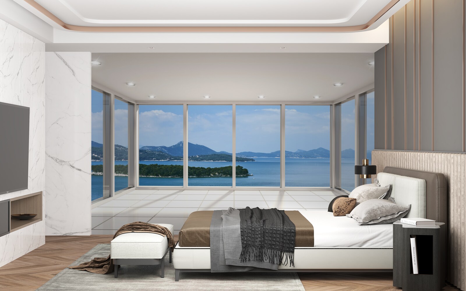 Fototapeta szeroka panorama oceanu