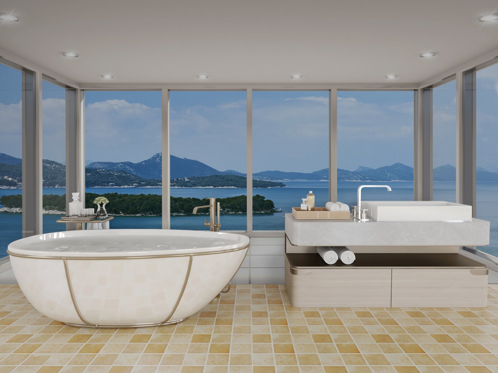 Fototapeta szeroka panorama oceanu