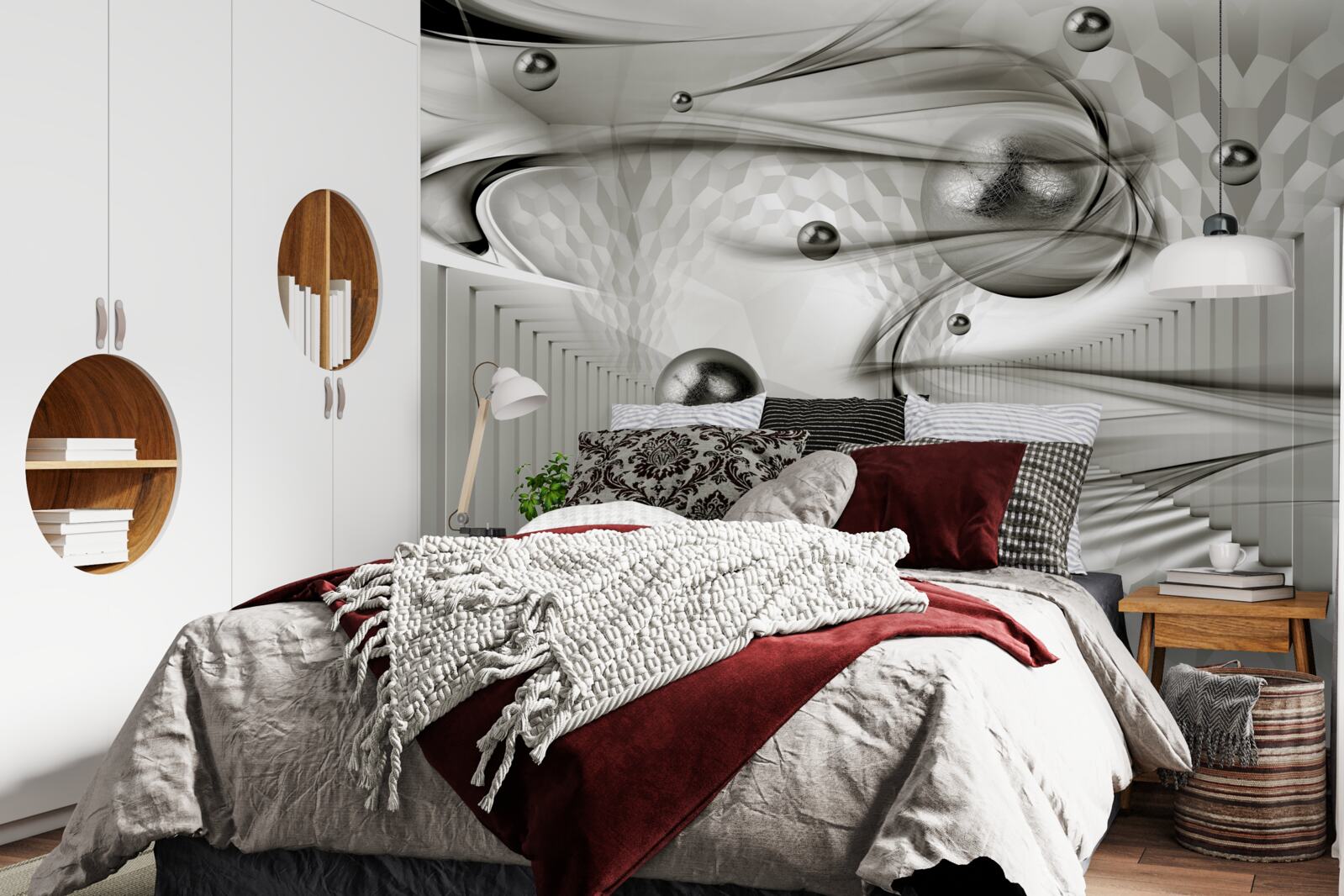 Fototapeta różne geometrie w odcieniach szarości