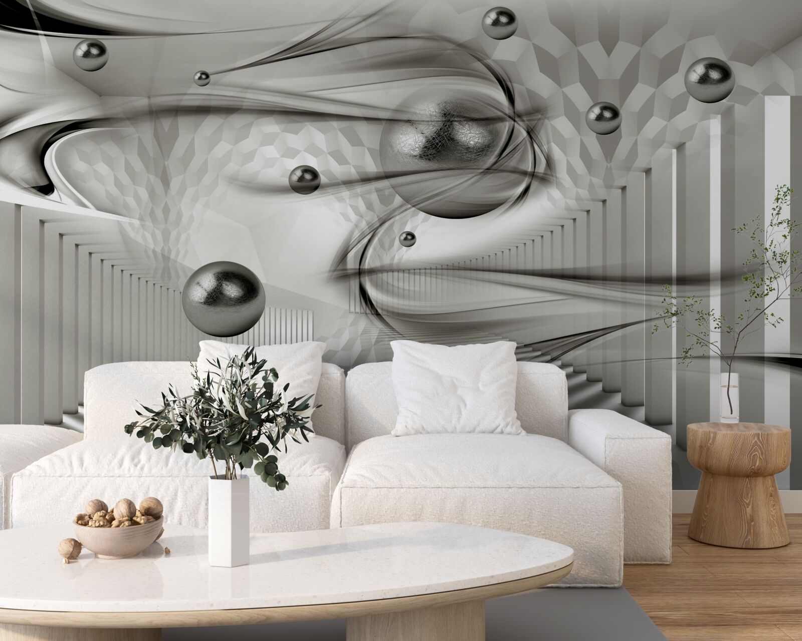 Fototapeta różne geometrie w odcieniach szarości