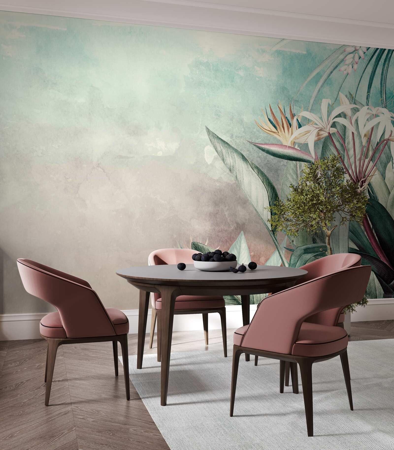 Fototapeta modny zielony liść