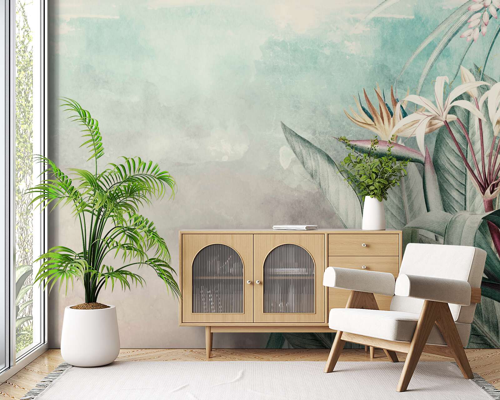 Fototapeta modny zielony liść