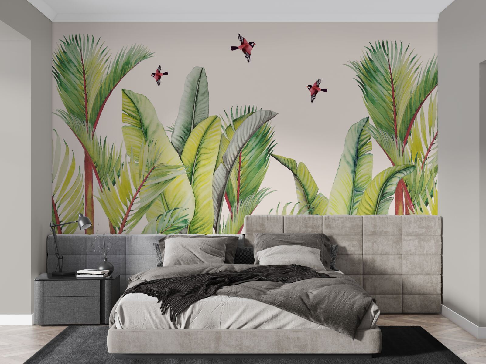 Fototapeta zieleń pod skrzydłami ptaków