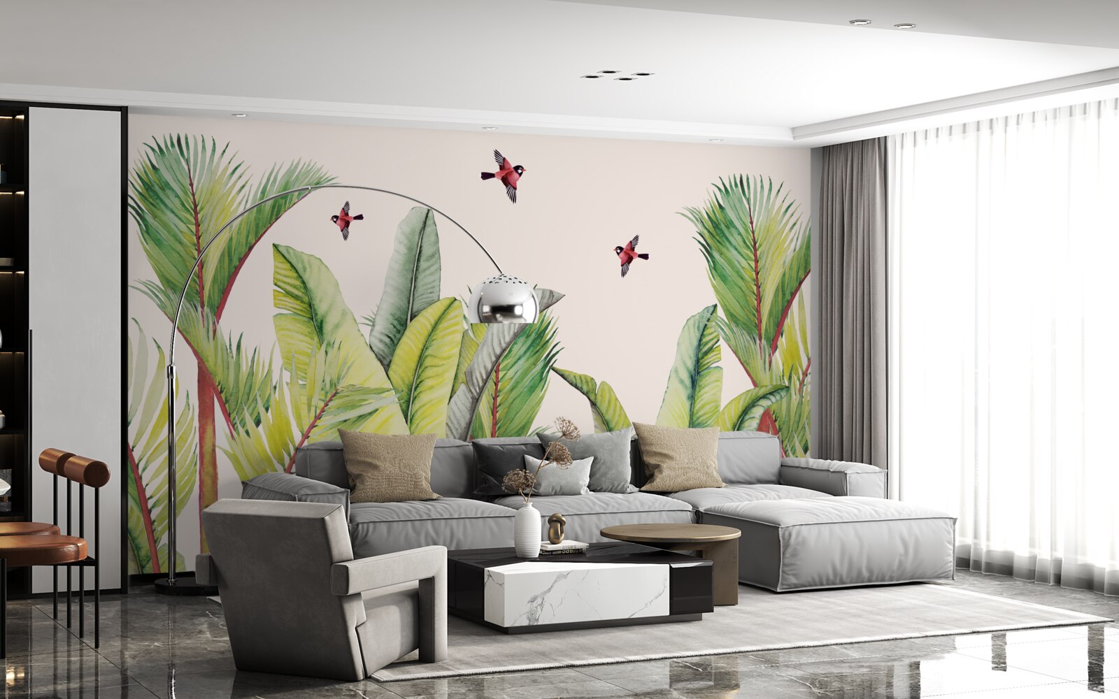 Fototapeta zieleń pod skrzydłami ptaków