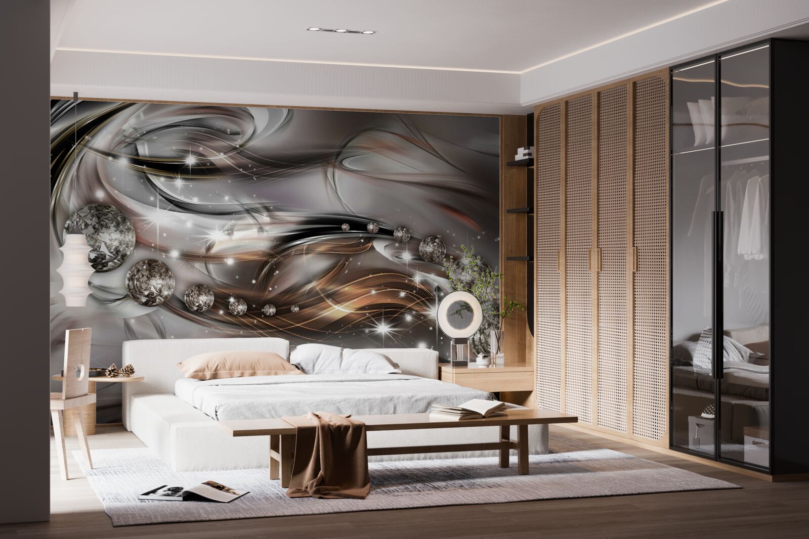 Fototapeta wzór z kryształami w formacie wektorowym