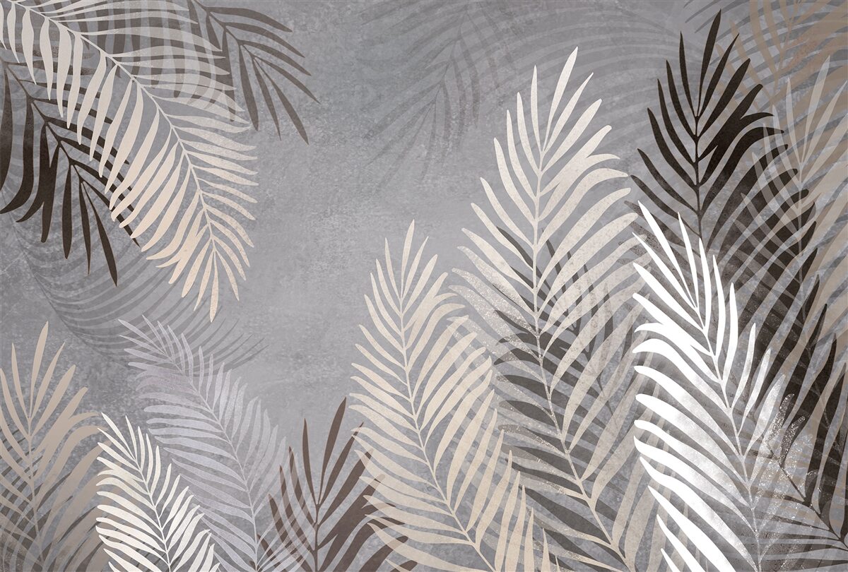 Fototapeta duże cienkie liście są białe