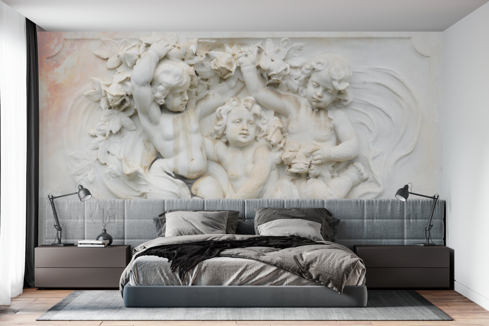 Fototapeta rzeźby aniołów wykonane z kamienia