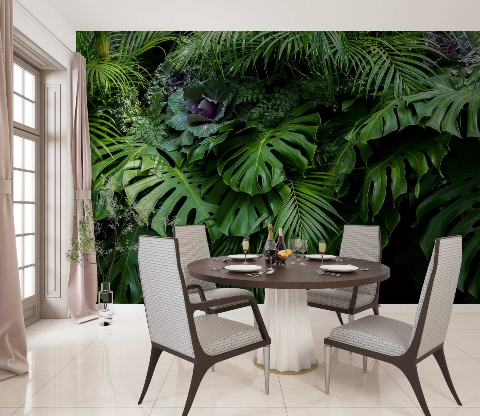 Fototapeta duże zielone liście