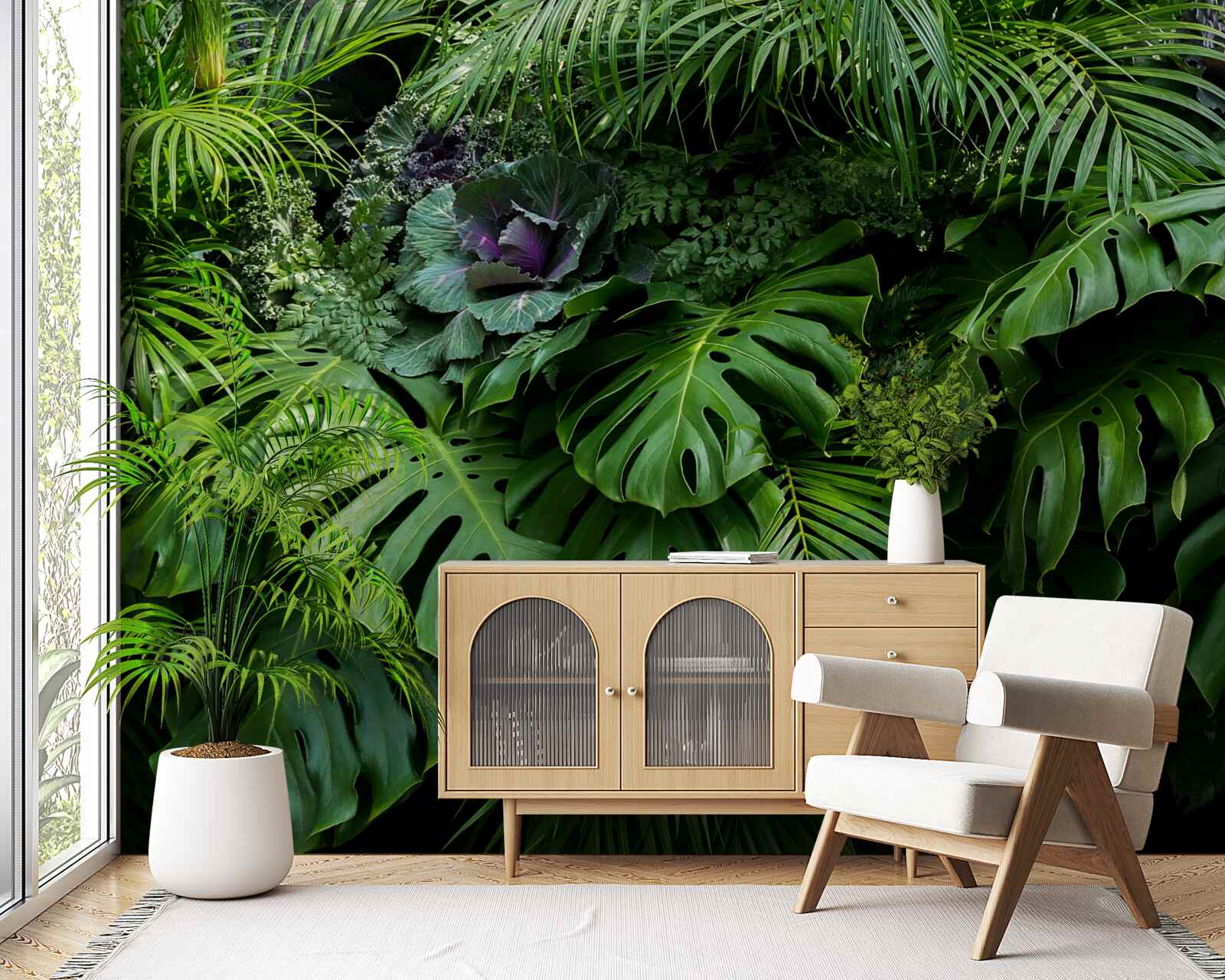 Fototapeta duże zielone liście