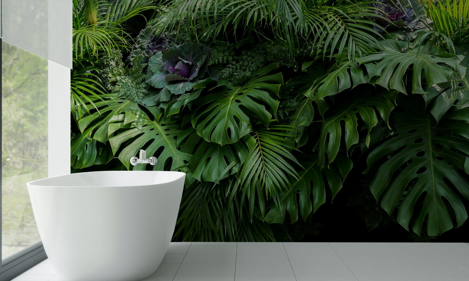 Fototapeta duże zielone liście