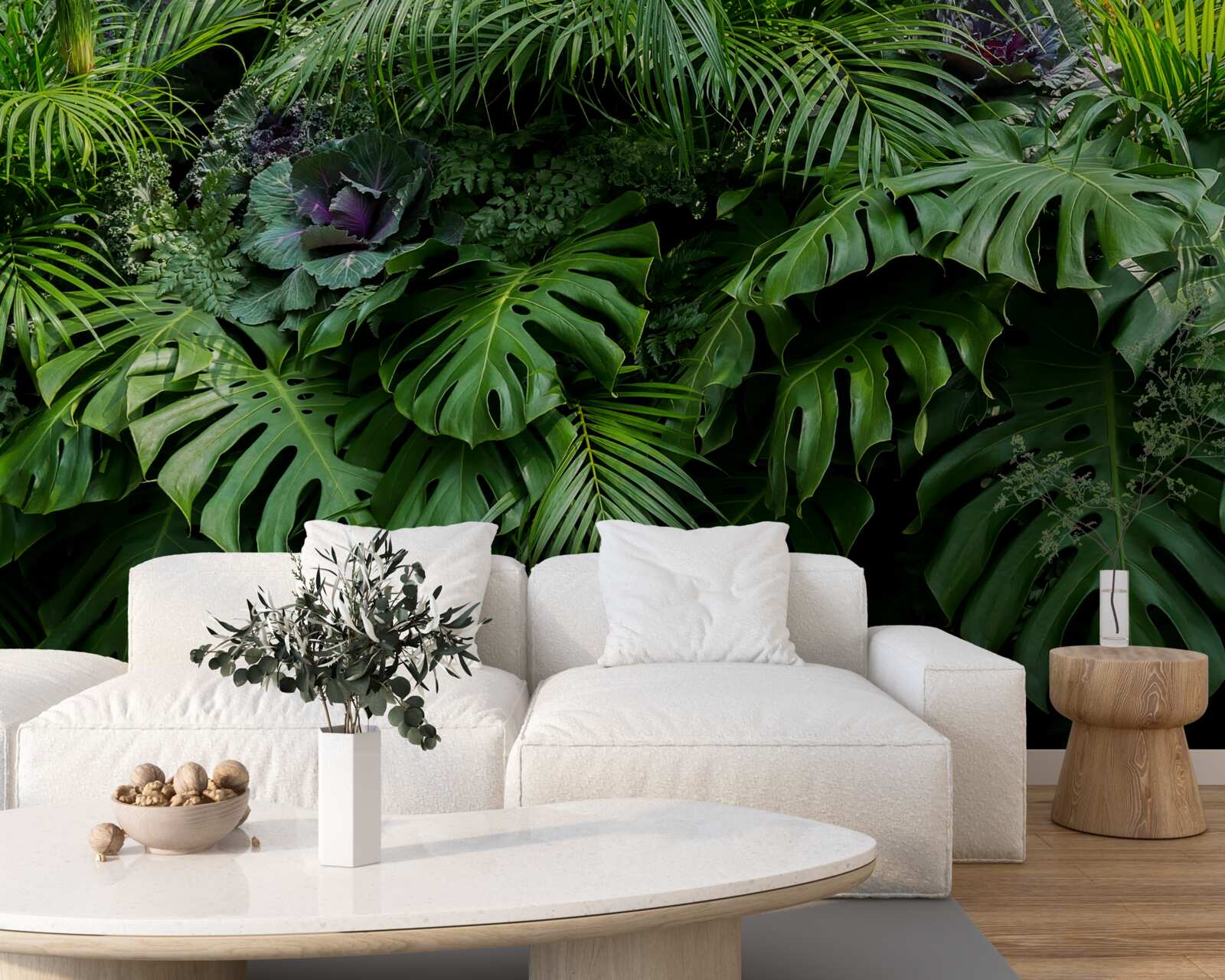 Fototapeta duże zielone liście