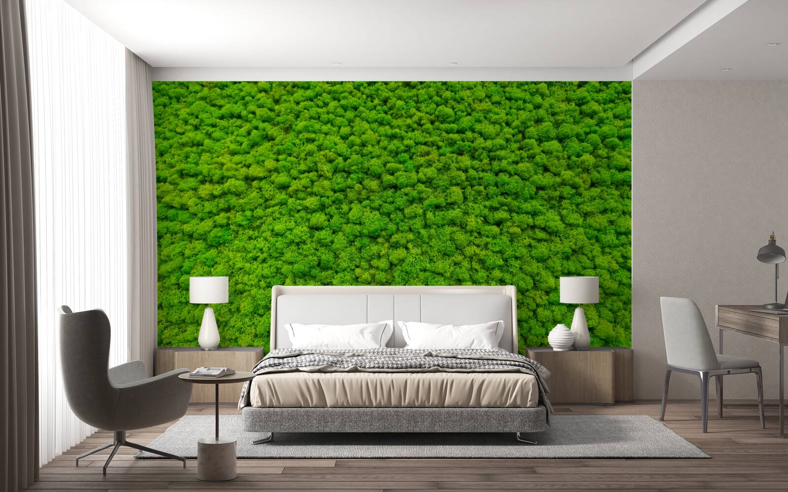 Fototapeta widok zielonego liścia z wysokiego punktu