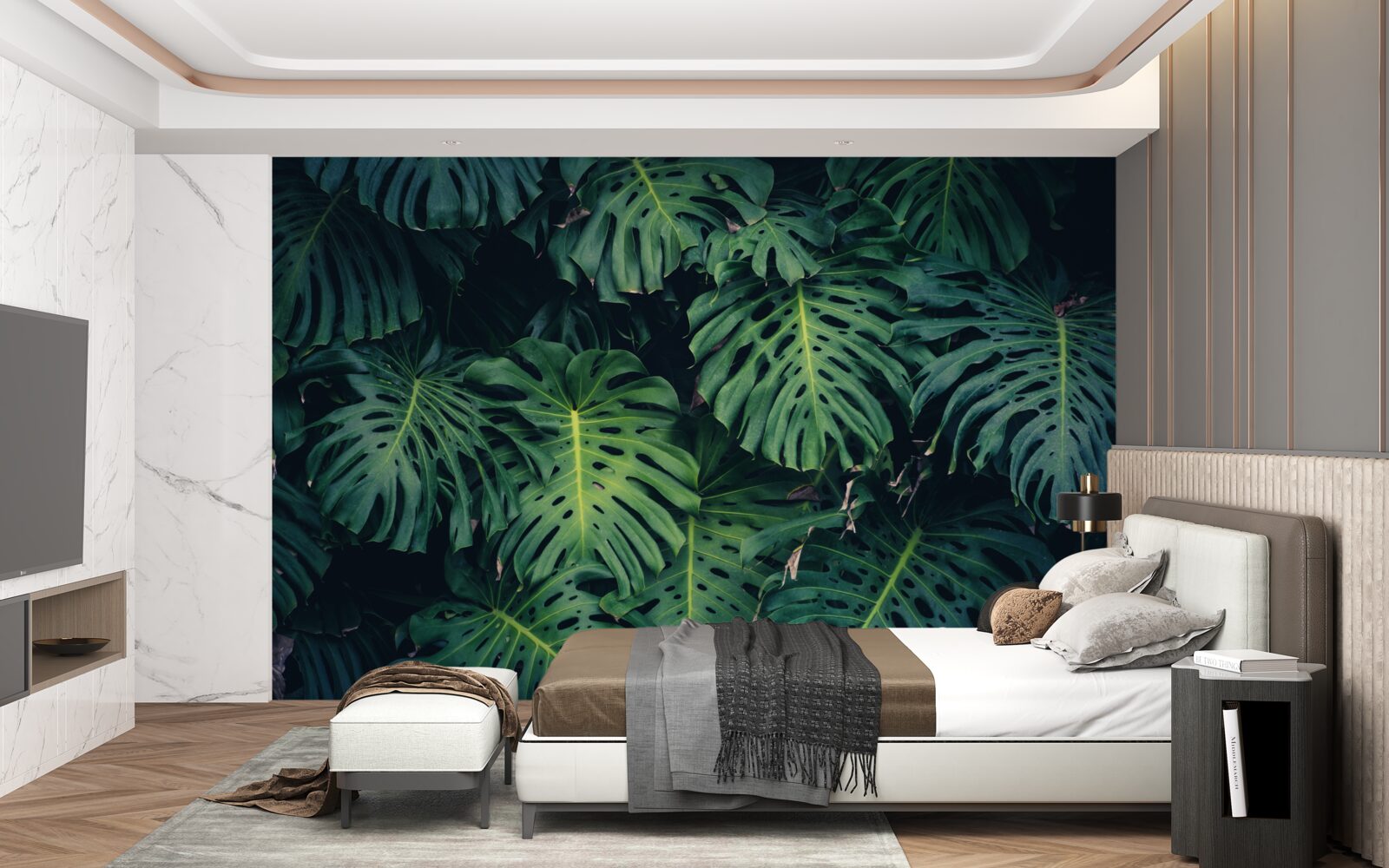 Fototapeta zielone liście dużych palm